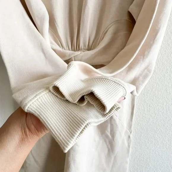 L Space Asher Dress Long Sleeve Short Cream Size Medium - Picture 8 of 13